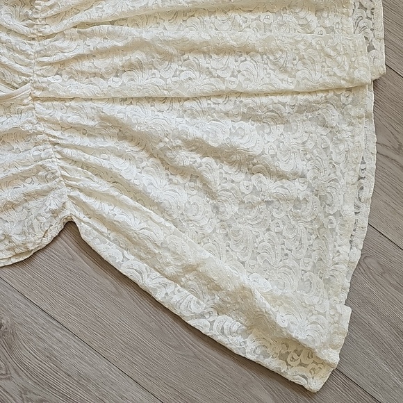 Jordan Taylor Romantic Feminine Sheer Lace Stretchy Blouse No Lining, Large - Picture 4 of 11